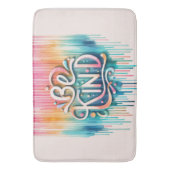 絵を描グラデーション親切を色に鮮やか塗る バスマット (正面縦)