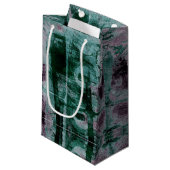 絵を描グラフィティグランジ |ムーディースプラムパープルグリーン スモールペーパーバッグ (正面アングル)