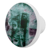 絵を描グラフィティグランジ |ムーディースプラムパープルグリーン セラミックノブ (右)