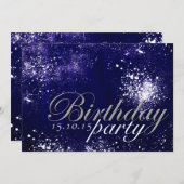 絵を描グランジ生誕スタイリッシュ生会招待状 招待状 (正面/裏面)