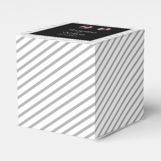 絵を描グルームシルエットゲイ結婚式の引き出物ボックス フェイバーボックス (正面サイド)