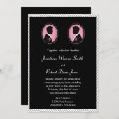 絵を描グルームシルエットゲイ結婚式招待状 招待状 (正面/裏面)