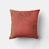 絵を描コンテンポラリー抽象芸術赤オレンジ緑 クッション (裏面)