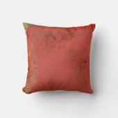 絵を描コンテンポラリー抽象芸術赤オレンジ緑 クッション (正面)