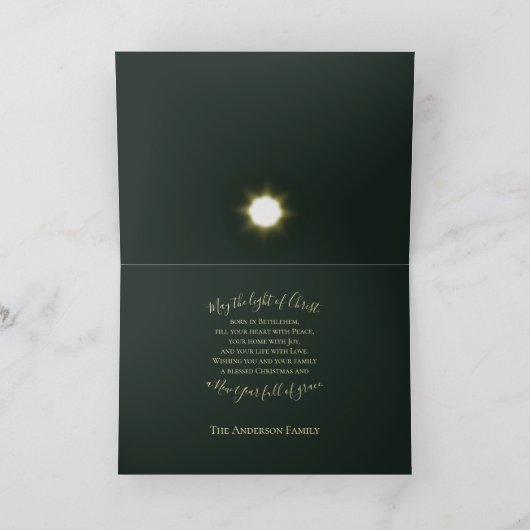 絵を描スタイル出生シーンホリデーカード シーズンカード (内部)