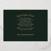 絵を描スタイル出生シーンホリデーカード 箔シーズンカード (裏面)