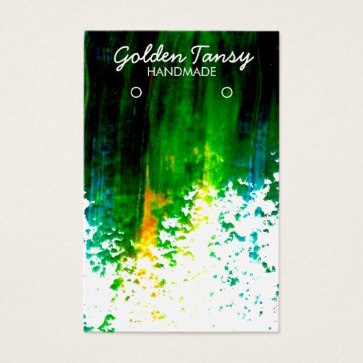 絵を描ストライプイヤリングネックレスジュエリー表示カード (正面)