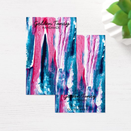 絵を描ストライプイヤリングネックレスジュエリー表示カード (デスク)