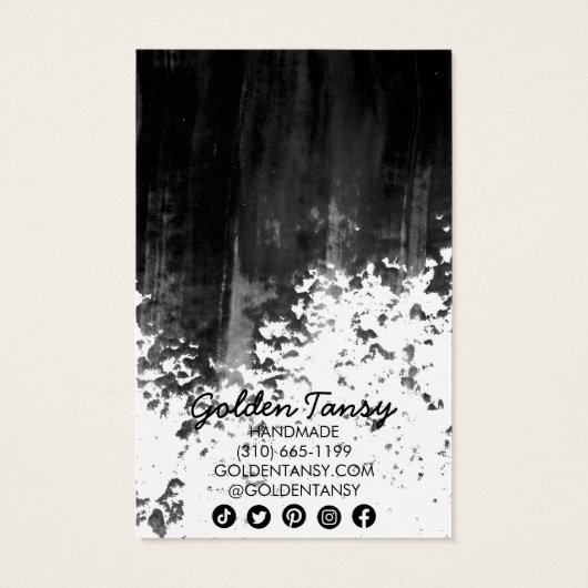 絵を描ストライプイヤリングネックレスジュエリー表示カード (裏面)