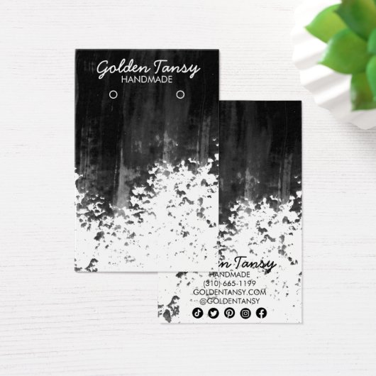 絵を描ストライプイヤリングネックレスジュエリー表示カード (デスク)