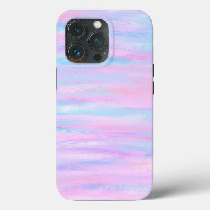 絵を描ストライプターコイズピンクパープルケースメイトiP iPhone 13 Proケース