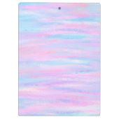 絵を描ストライプターコイズ クリップボード (裏面)