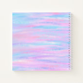 絵を描ストライプターコイズ ノートブック (裏面)