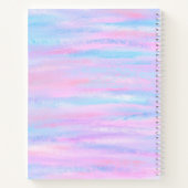 絵を描ストライプターコイズ ノートブック (裏面)