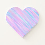 絵を描ストライプターコイズ ノートブック (裏面)