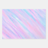 絵を描ストライプターコイズ ラッピングペーパーシート (正面3)