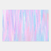 絵を描ストライプターコイズ ラッピングペーパーシート (正面)