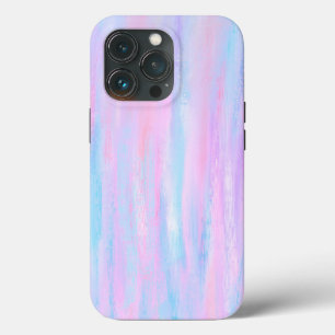 絵を描ストライプターコイズ iPhone 13 PROケース