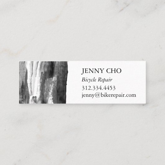 絵を描ストライプ手絵を描織ミニマリスト スキニー名刺 (裏面)