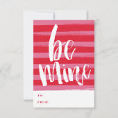 絵を描ストライプ教室バレンタインデー 招待状 (正面)