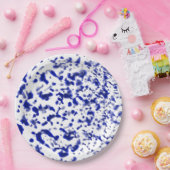 絵を描スパッターブルー ペーパープレート (パーティー)