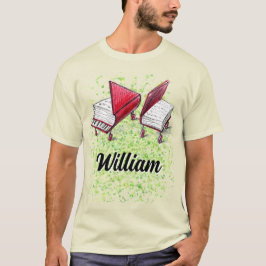 絵を描スプラッシュ芸術的ライムクリーム Tシャツ
