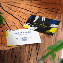 絵を描スプラッシュ – 黄と青 名刺