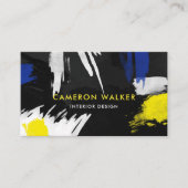 絵を描スプラッシュ – 黄と青 名刺 (正面)