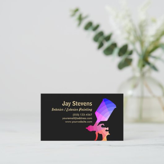 絵を描スプレイヤー画家名刺 名刺 (スタンド正面)