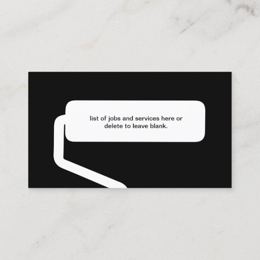 絵を描スプレイヤー、ハウスペインターの名刺 名刺 (裏面)