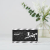 絵を描スプ銃の自動体の詳絵を描細 名刺 (スタンド正面)