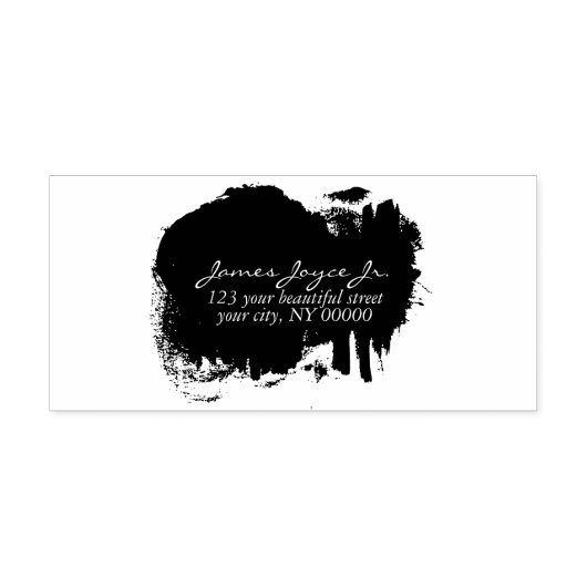 絵を描スポットモダンスタイリッシュ差出人住所 セルフインキングスタンプ (デザイン)