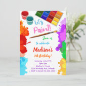 絵を描ズズの絵を描誕生日招待状 招待状 (スタンド正面)