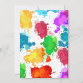 絵を描ズズの絵を描誕生日招待状 招待状 (裏面)