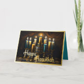 絵を描ズ(ユダヤ教)メノラーハッピーハヌカー シーズンカード (正面)
