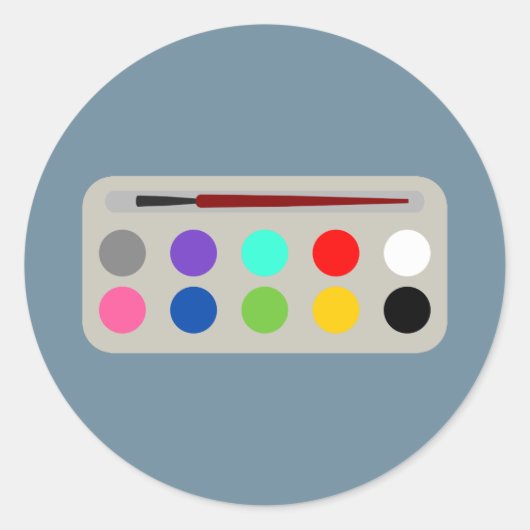 絵を描セット及びブ絵を描ラシ ラウンドシール (正面)