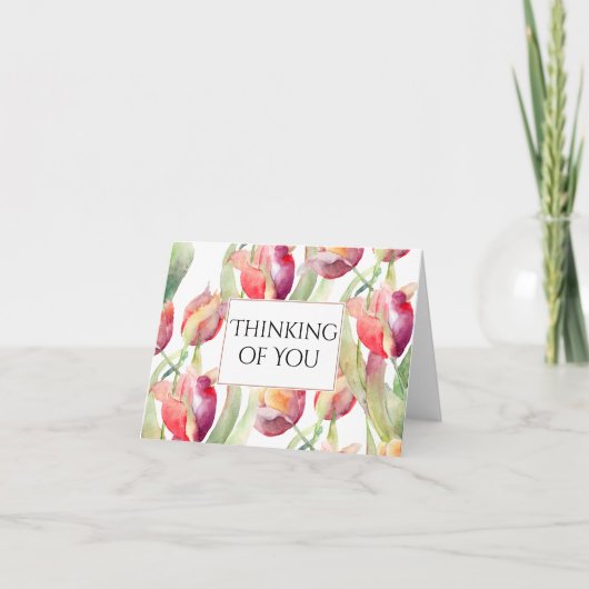 絵を描チューリップ考えるズオブユー カード (正面)