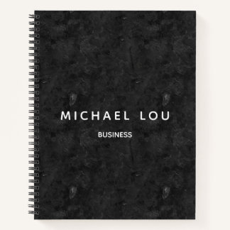 絵を描テクスチャ黒のミニマルプロフェッショナル ノートブック