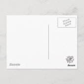 絵を描デイジーフラワーズボタニカルアートインクスケッチ ポストカード (裏面)