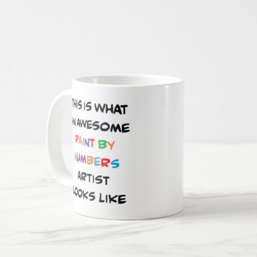 絵を描ナンバーズアーティスト素晴らし コーヒーマグカップ (正面左)