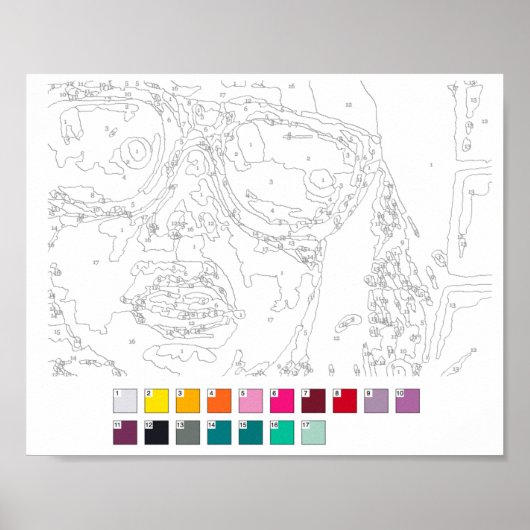 絵を描ナンバーズポスター：落書き少女 ポスター (正面)