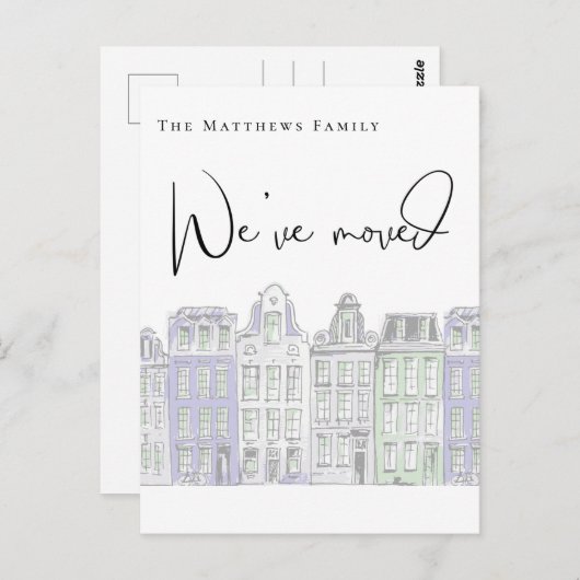 絵を描ハウズウォーターカラー新しいホーム発表 ポストカード (正面/裏面)