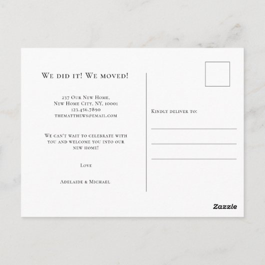 絵を描ハウズウォーターカラー新しいホーム発表 ポストカード (裏面)