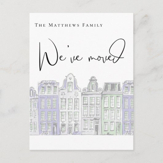 絵を描ハウズウォーターカラー新しいホーム発表 ポストカード (正面)