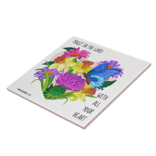 絵を描ハートの花3:5 タイル (側面)