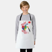 絵を描ハートアウト エプロン (着用した状態)