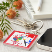 絵を描ハートアウト キーホルダー (正面右)