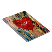 絵を描ハートアートスパイラルフォトノートブック ノートブック (右側)