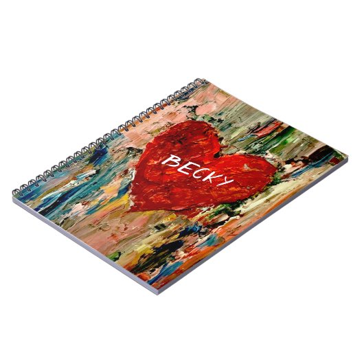 絵を描ハートアートスパイラルフォトノートブック ノートブック (左側)