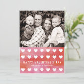 絵を描ハートカットアウトValentines Dayフォトカード 招待状 (スタンド正面)
